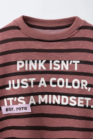 Толстовка в полоску с надписью- Заказать в России