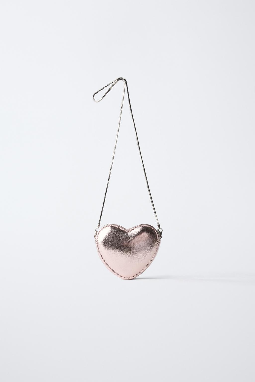 СУМКА-СЕРДЦЕ С МЕТАЛЛИЗИРОВАННЫМ ЭФФЕКТОМ