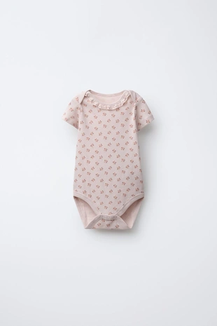 Набор из пяти боди с цветочным принтом- Заказать в России