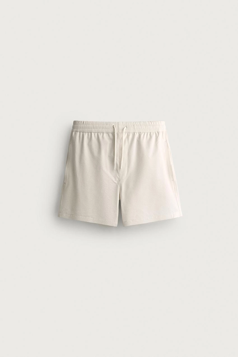 Полупрозрачные плавки из технической ткани средней длины zara