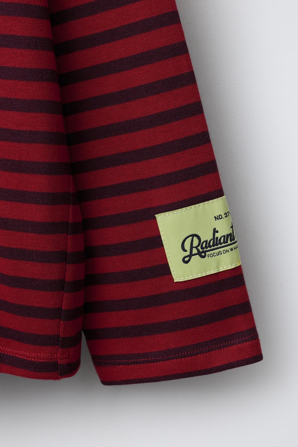 ЛОНГСЛИВ В ПОЛОСКУ С НАДПИСЬЮ