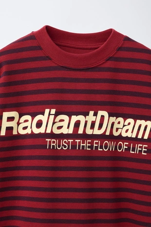 Лонгслив в полоску с надписью- Заказать в России