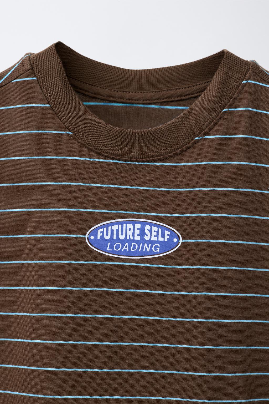 ФУТБОЛКА В ПОЛОСКУ С ЛОГОТИПОМ