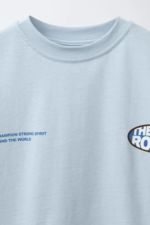 Blue | 2795/622/400 - Zara Футболка с принтом логотипа