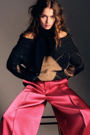 Атласные брюки BALLOON- Заказать в России