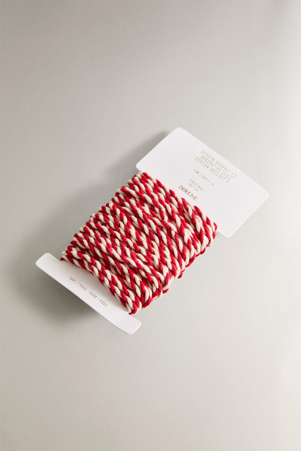 Двухцветный новогодний подарочный шнур