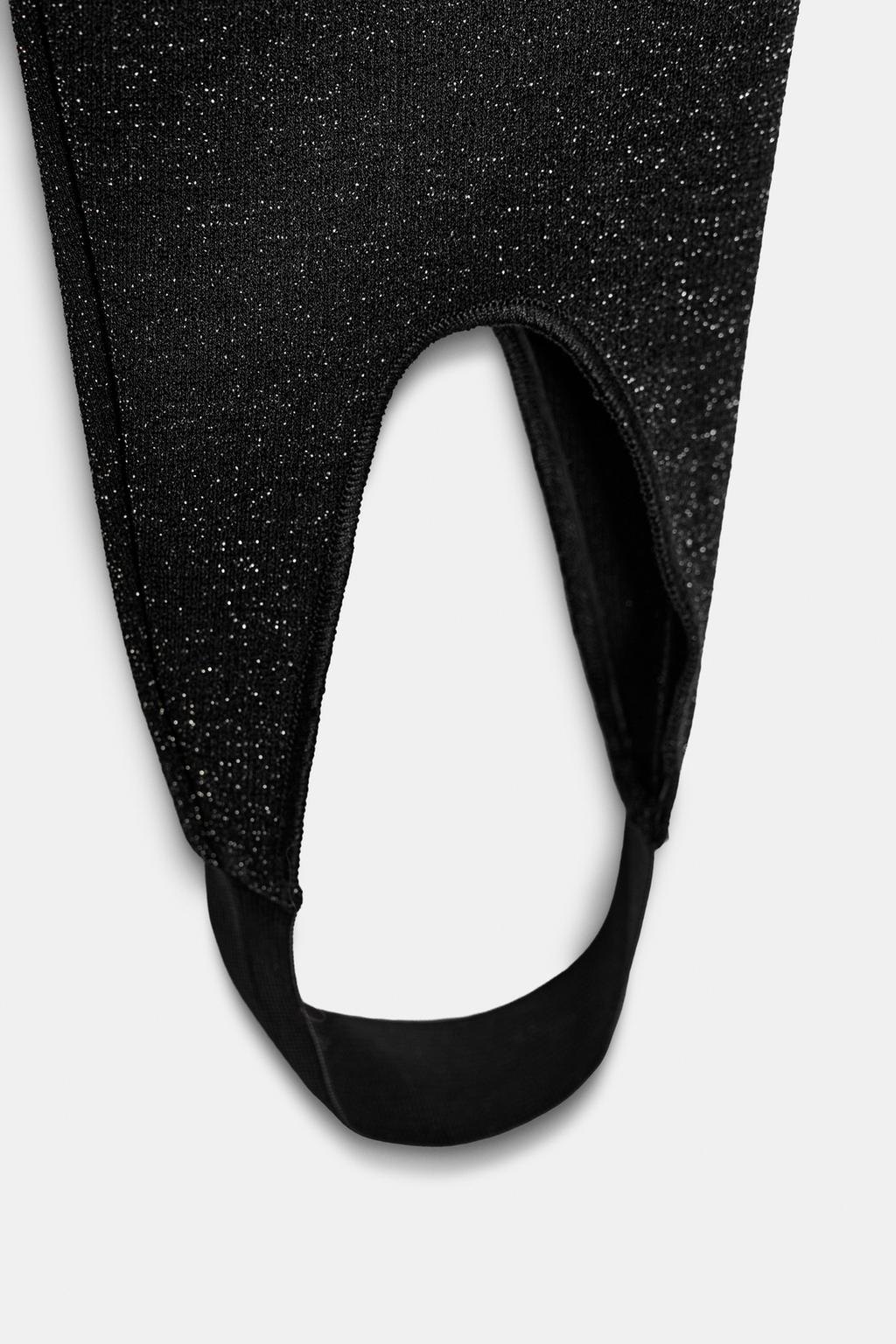 ЛЕГИНСЫ-ФУЗО ИЗ ЭЛАСТИЧНОЙ ТКАНИ С БЛЕСКОМ