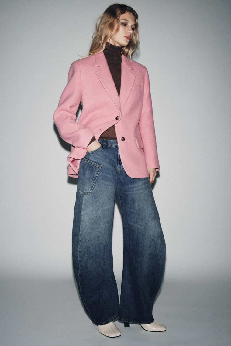 Джинсы с низкой посадкой zw collection в свободном стиле