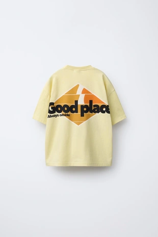 Купить Zara Футболка с нашивкой и принтом