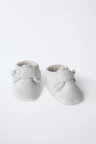 Ice White | 8036/630/003 - Zara Вязанные сапоги