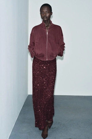 Куртка из мягкой ткани с эффектом потертости- Заказать в России