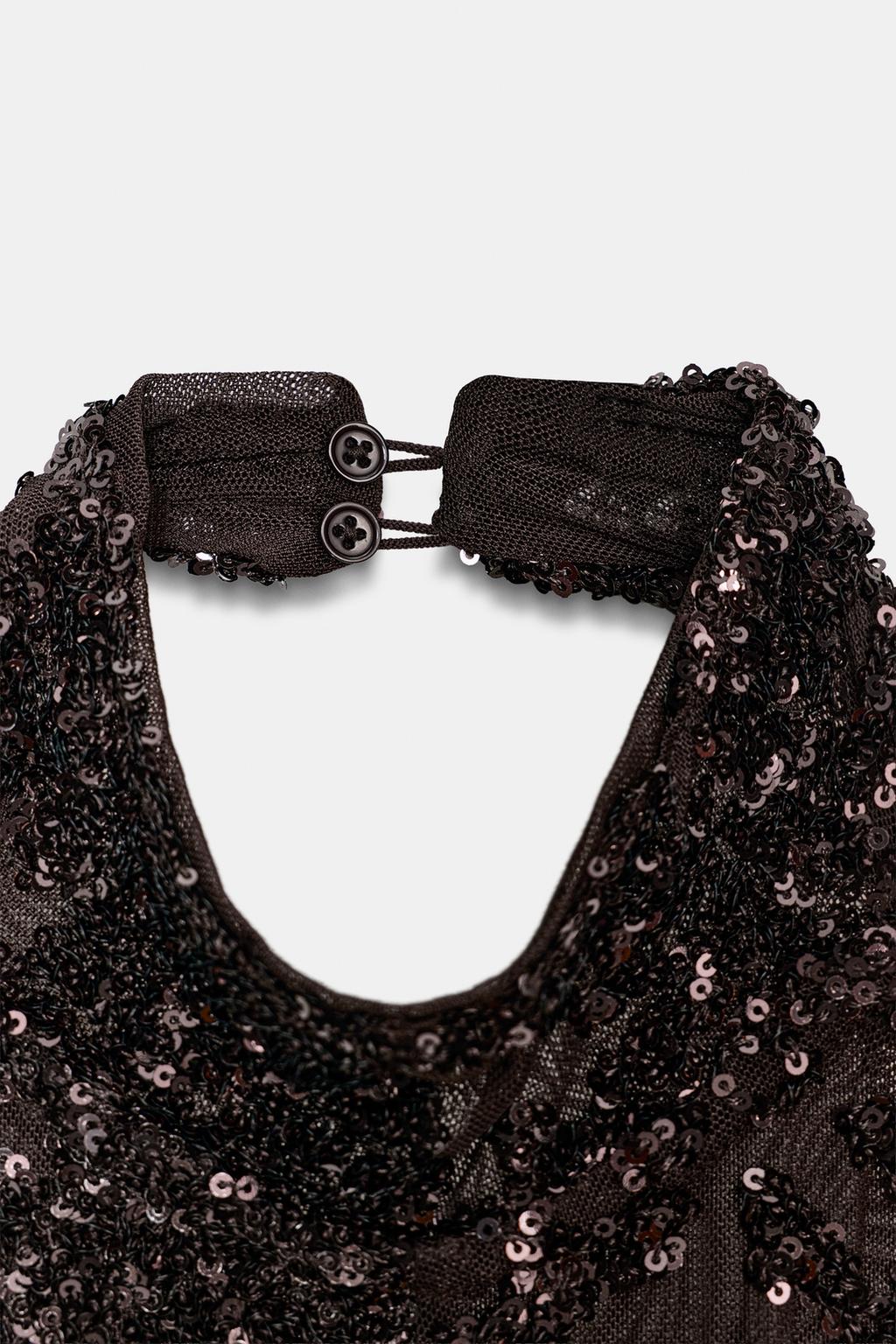 ПЛАТЬЕ ХАЛТЕР С ПАЙЕТКАМИ