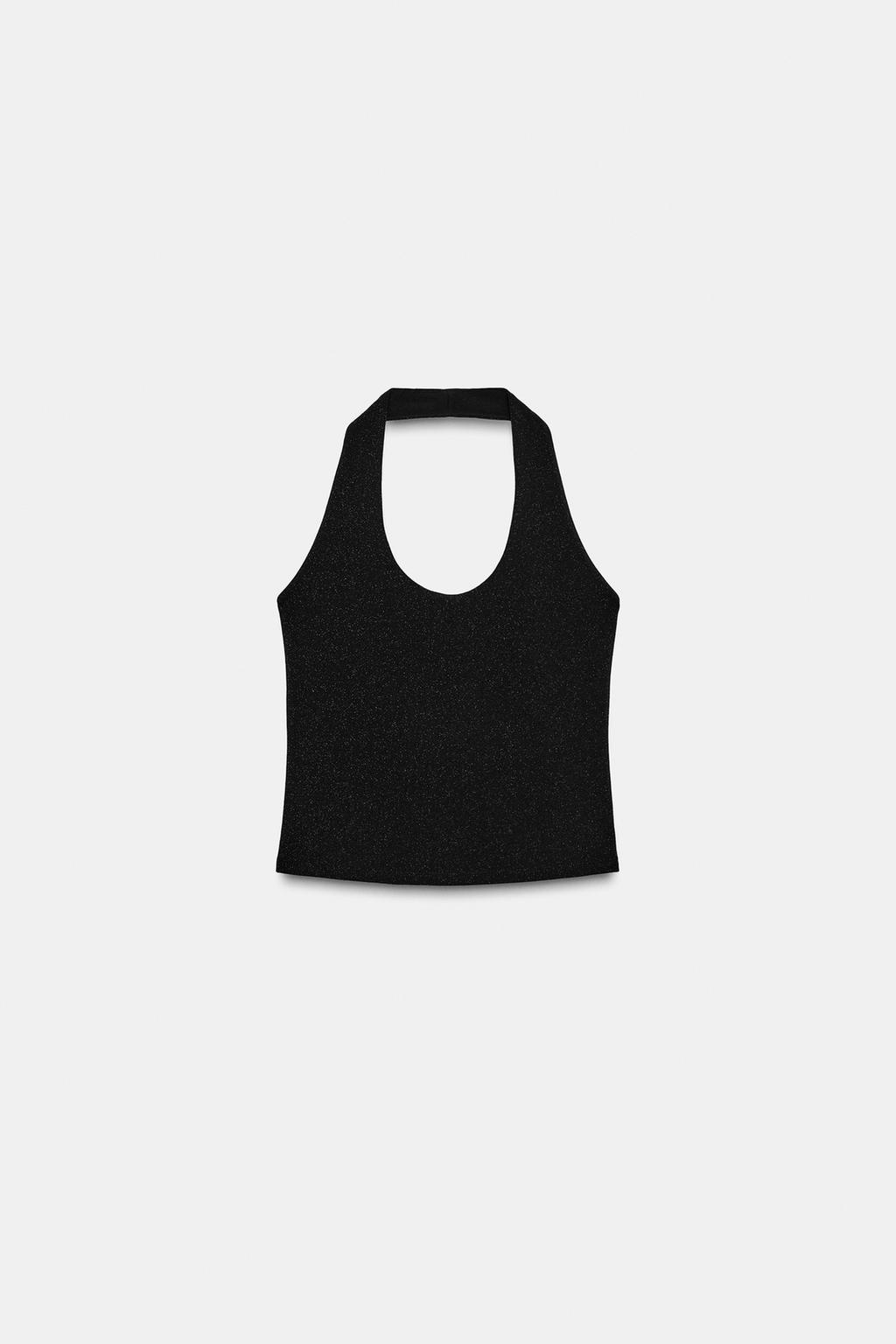 ЭЛАСТИЧНЫЙ ТОП ХАЛТЕР С БЛЕСКОМ