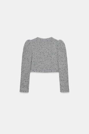 Куртка из искусственного меха с бусинами- Заказать в России