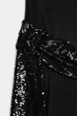 Платье миди с пайетками и поясом-кушаком- Заказать в России