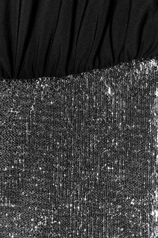 Короткое платье с контрастными пайетками- Заказать в России