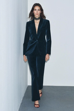 Расклешенные бархатные брюки ZW COLLECTION- Заказать в России