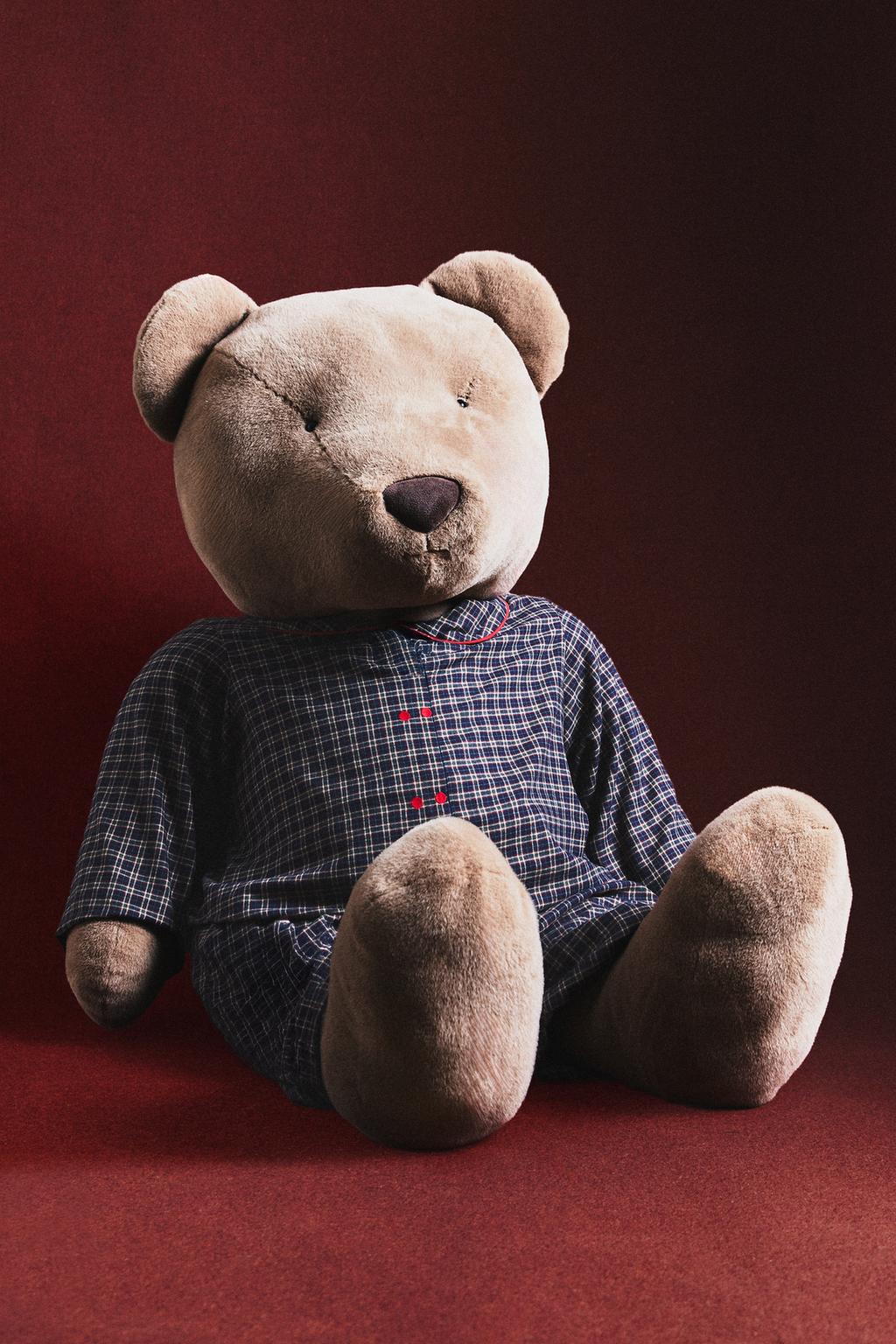 Детский плюшевый медведь в рождественских пижамах xxl