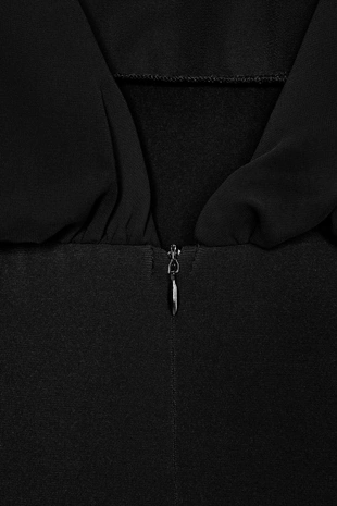 Black | 4772/119/800 - Zara Боди из жоржета с комбинированными бантами