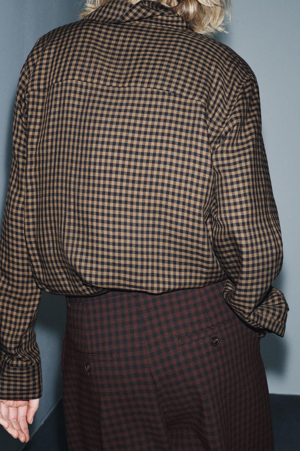 БЛУЗА В КЛЕТКУ ВИШИ — ZW COLLECTION