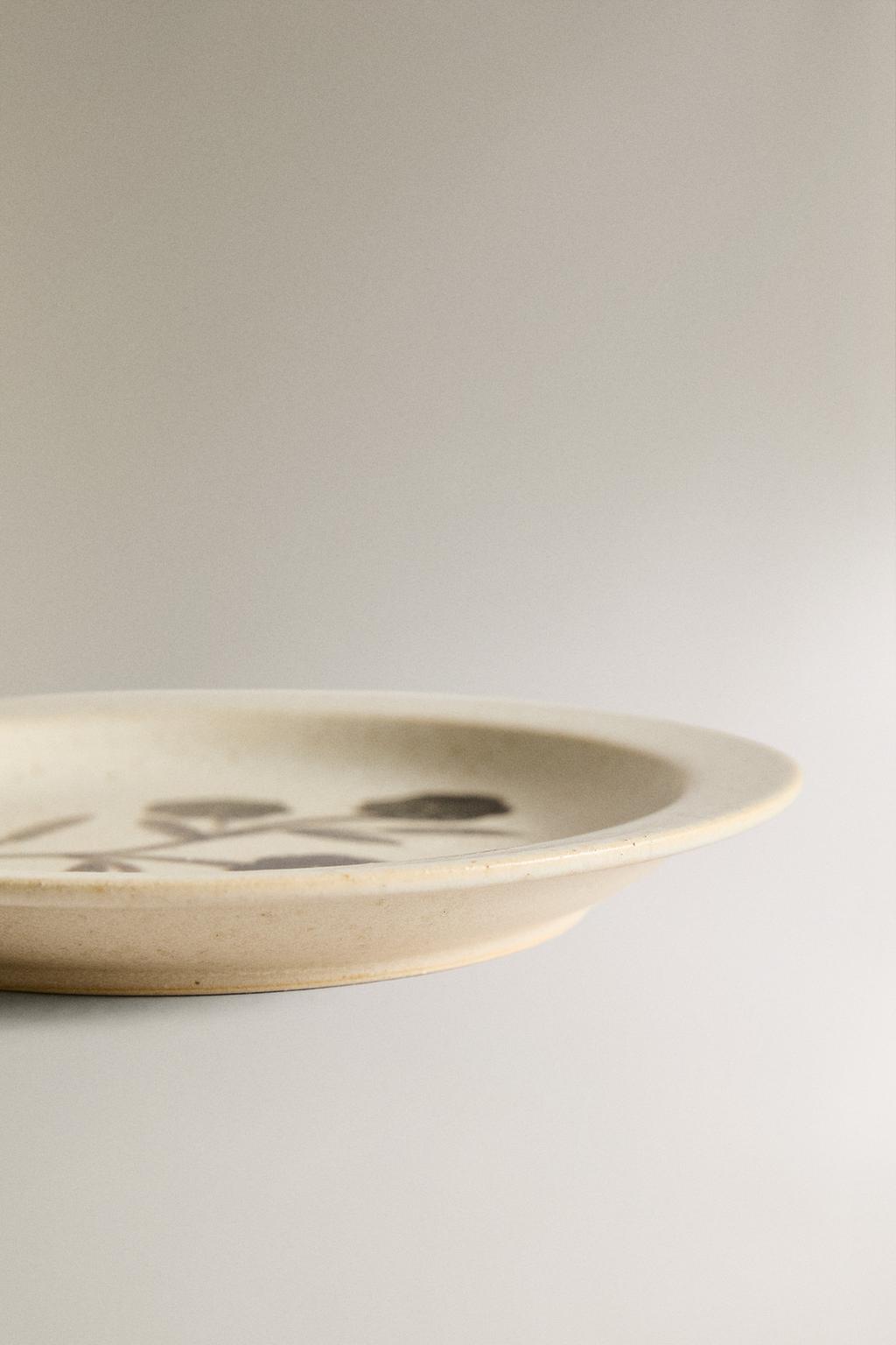 Мини фарфоровая тарелка с цветочным узором