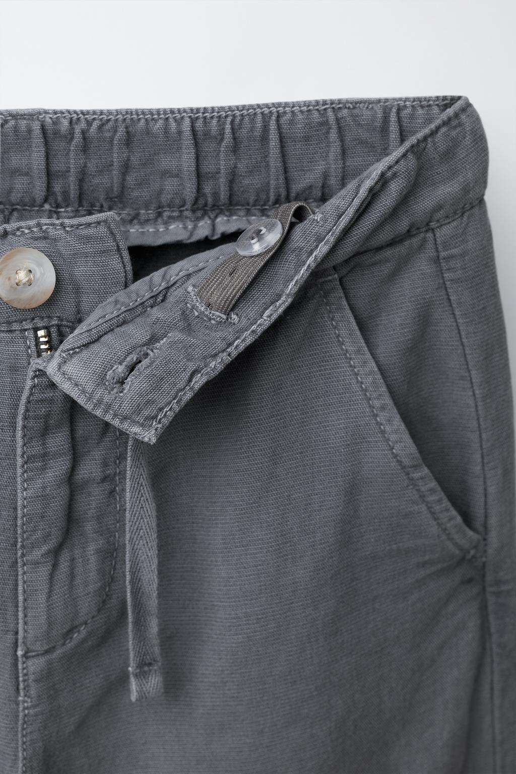 ПРЯМЫЕ БРЮКИ ИЗ ХЛОПКА И ЛЬНА