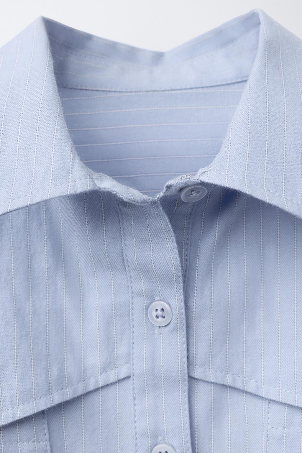 УКОРОЧЕННАЯ РУБАШКА В ПОЛОСКУ