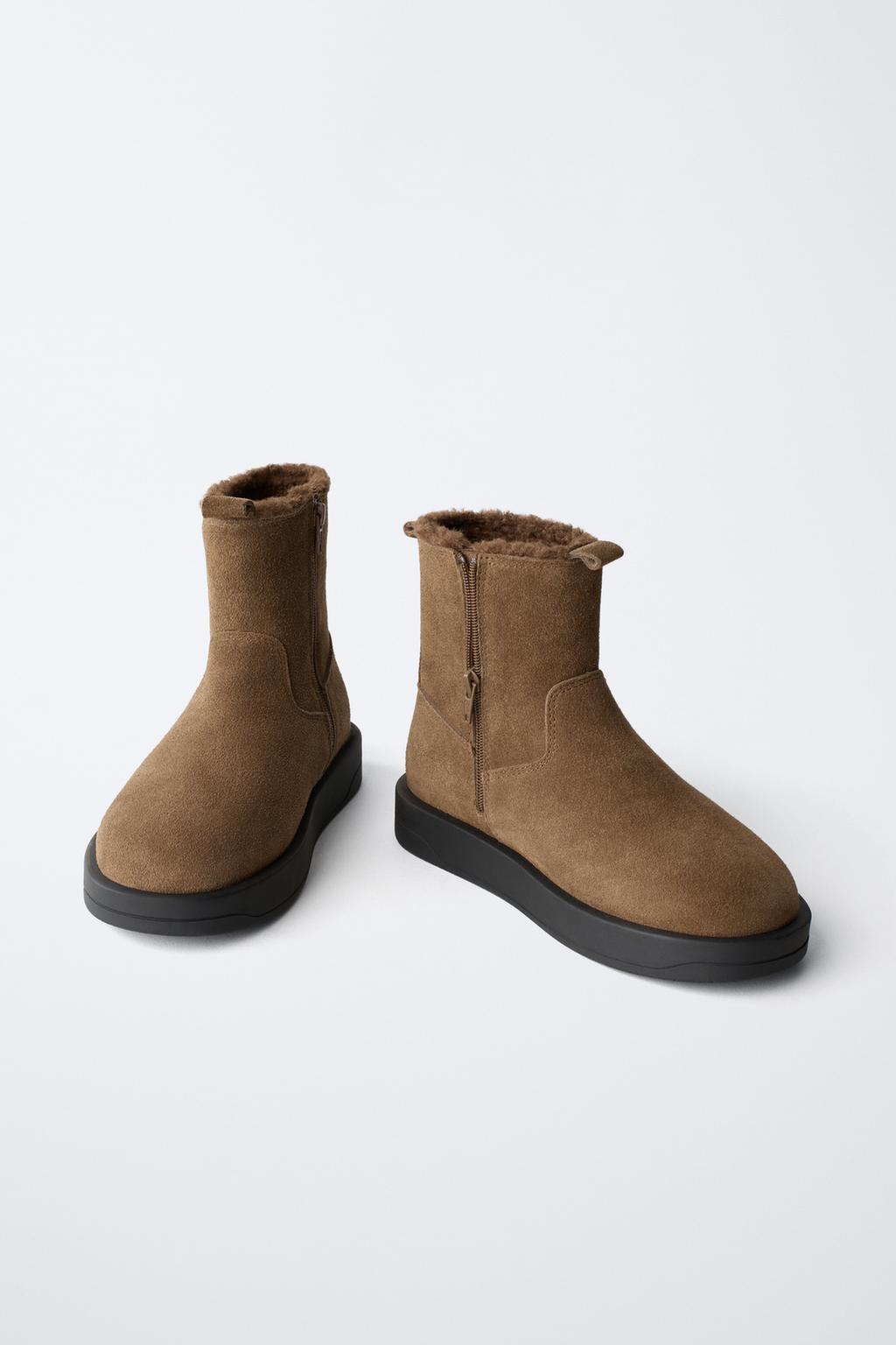 КОЖАНЫЕ БОТИНКИ НА МЕХУ