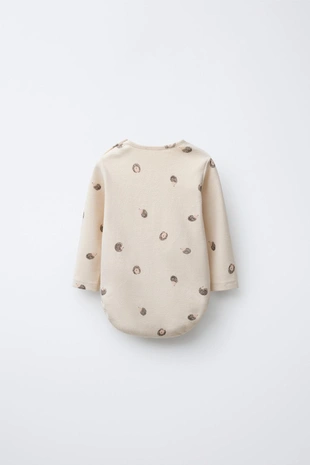 Утепленное боди «ежики»- Заказать в России