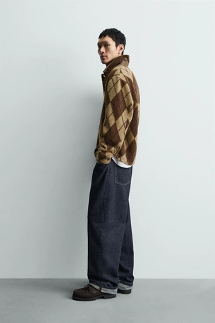 Поло жаккардовое с ромбами- Заказать в России