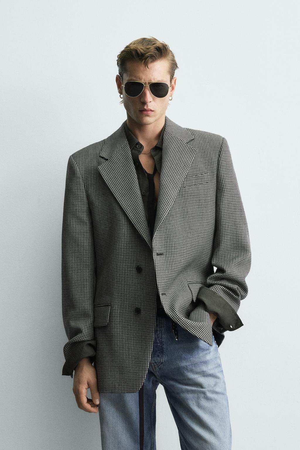 БЛЕЙЗЕР ИЗ 100% ШЕРСТИ С УЗОРОМ «ГУСИНАЯ ЛАПКА» — LIMITED EDITION