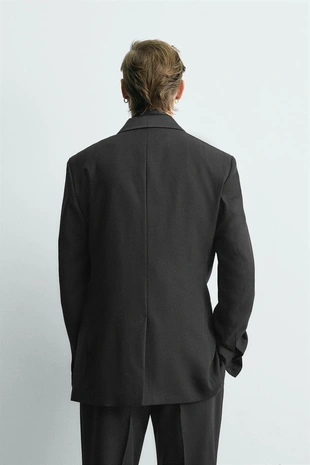 Костюмный блейзер из шерсти с воротником в стиле смокинга- Заказать в России