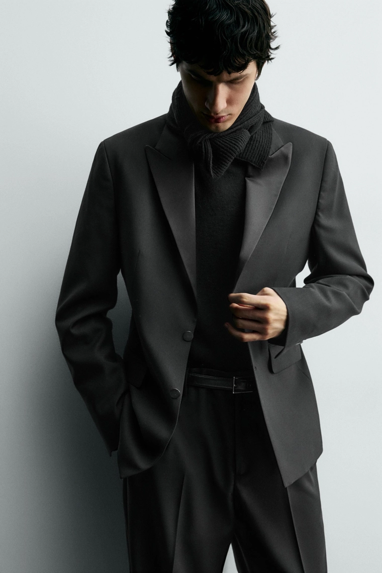 Пиджак-блейзер из шерстяной смеси для ужинов