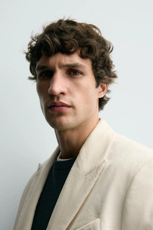 Двубортный блейзер из вельвета- Заказать в России