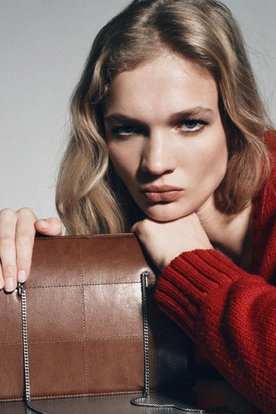 Кожаная сумка с плечевым ремнем- Заказать в России