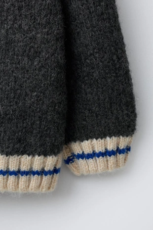 Кардиган из смесовой шерсти с цифровым принтом- Заказать в России