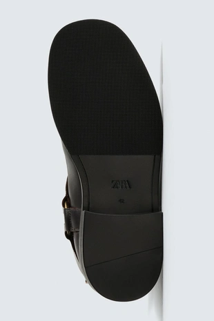 Кожаные ботинки с ремешками- Заказать в России