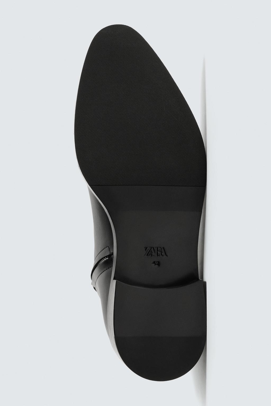 КОЖАНЫЕ БОТИНКИ С ОСТРЫМ НОСОМ