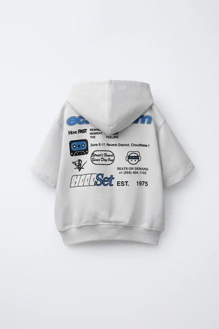 Купить Zara Худи с короткими рукавами