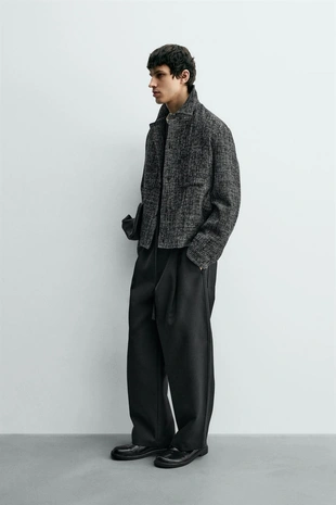 Куртка-рубашка с карманами из рельефной ткани- Заказать в России