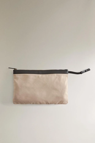 Сумка для выходных из холста и кожи- Заказать в России