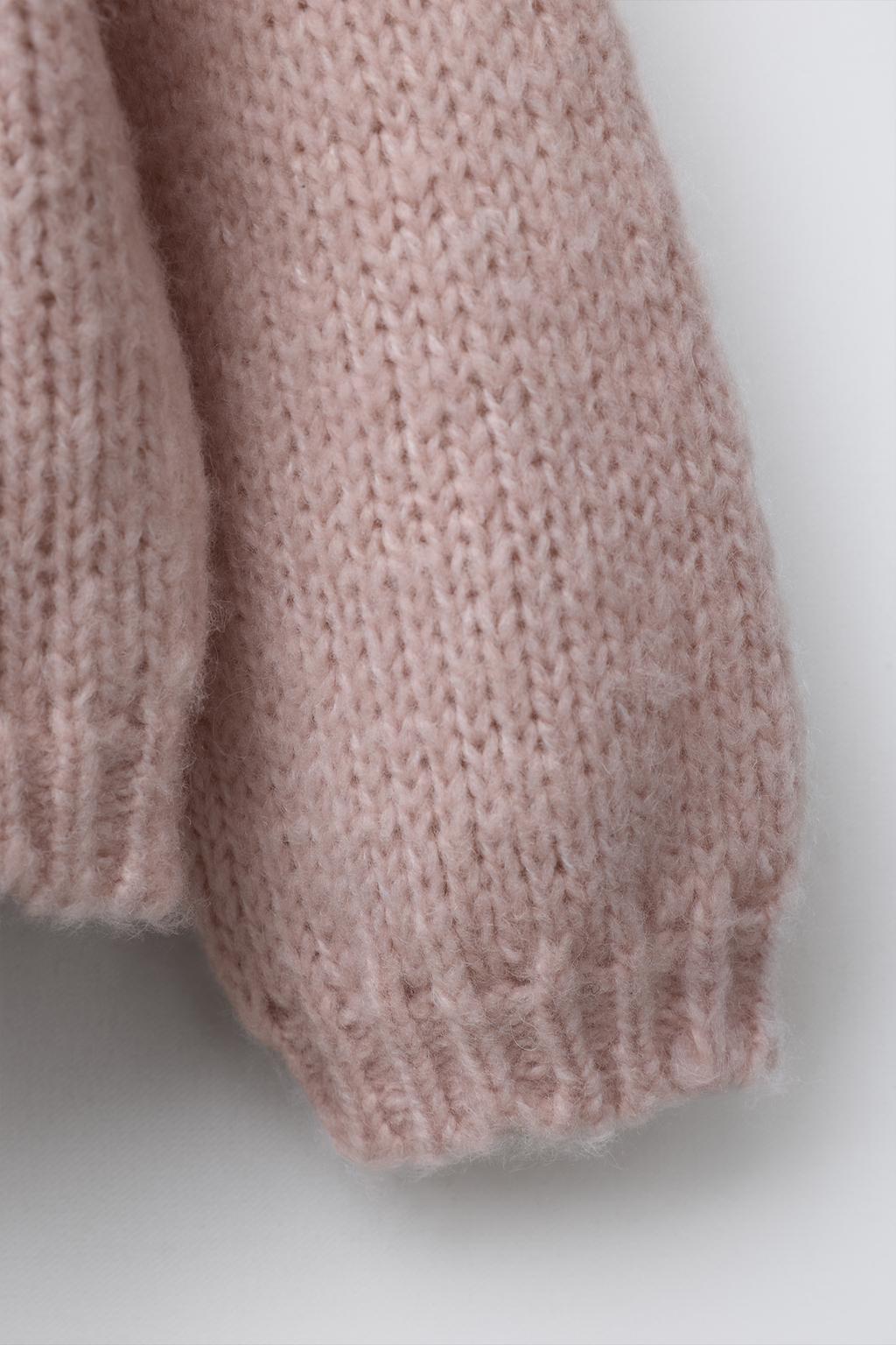 ВЯЗАНЫЙ СВИТЕР С ВЫШИТЫМ МЕДВЕДЕМ И ШЕРСТЬЮ