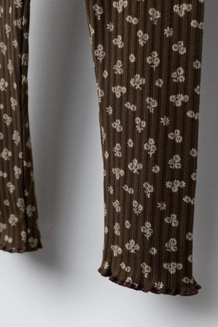 Легинсы в рубчик с принтом- Заказать в России