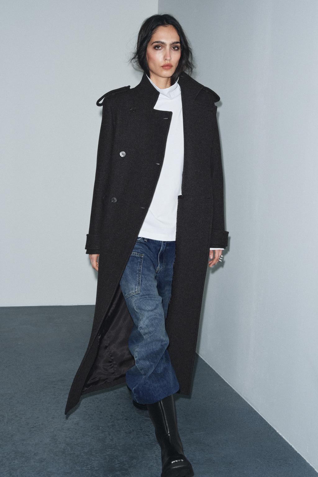 ДЛИННОЕ ПАЛЬТО ИЗ ШЕРСТИ — ZW COLLECTION LIMITED EDITION