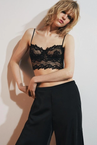 Бралетт на косточках с кружевной вышивкой- Заказать в России
