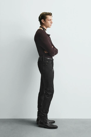 Футболка с воротником на пуговицах из лиоцелла и хлопка- Заказать в России