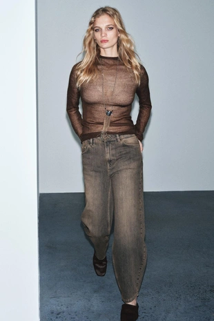 Джинсы ZW COLLECTION BARREL со средней посадкой- Заказать в России