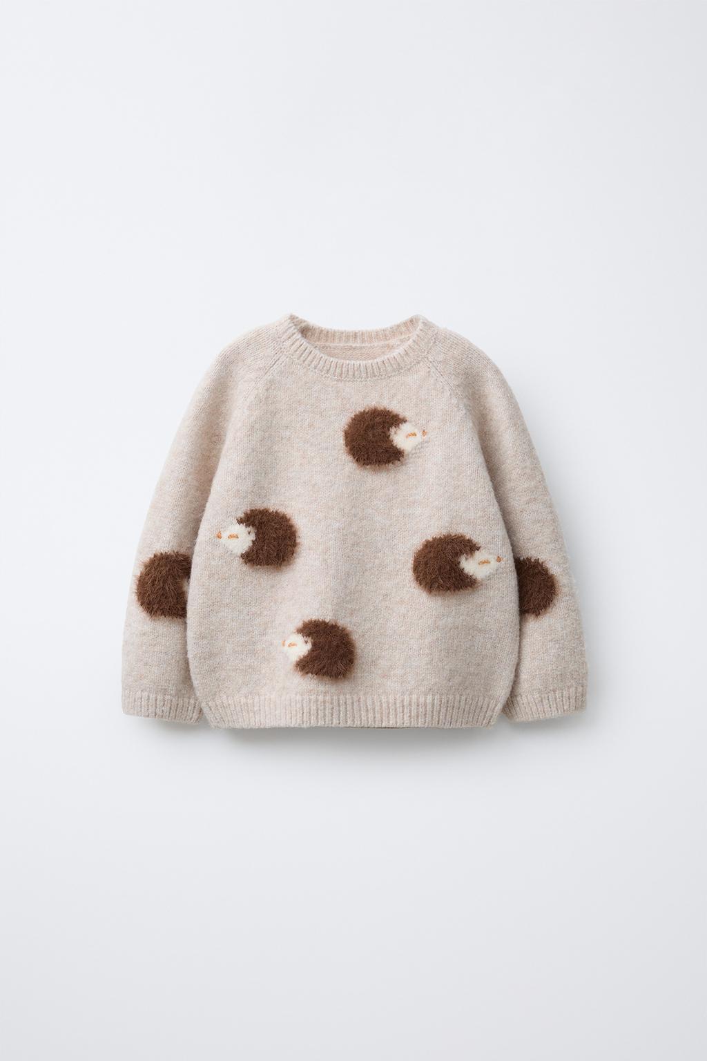 СВИТЕР С УЗОРОМ «ЕЖИКИ»