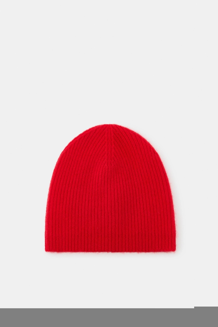 Шапка из шерсти и кашемира с ребристой вязкой