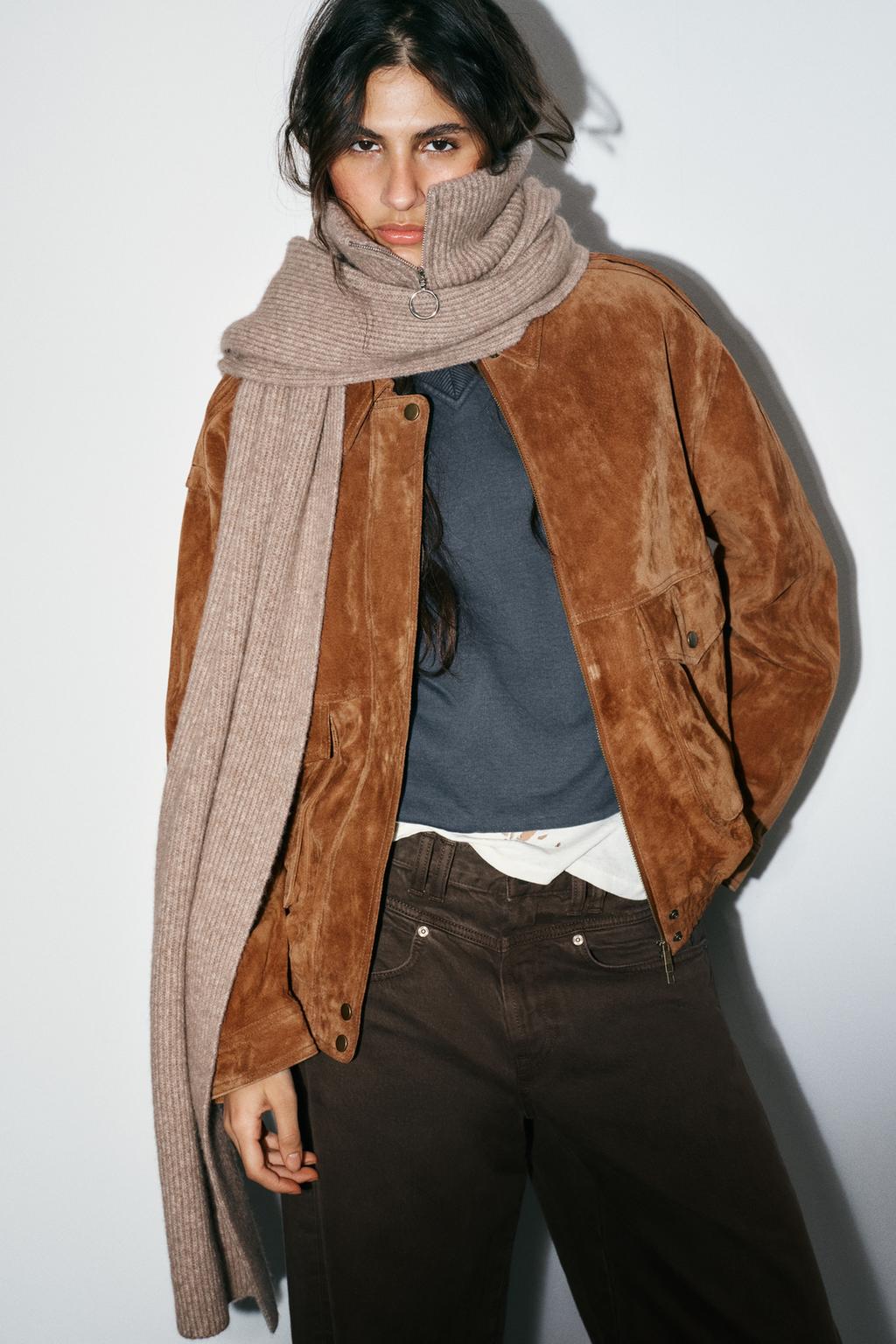 ТРИКОТАЖНЫЙ ШАРФ С ВОРОТНИКОМ-СТОЙКОЙ